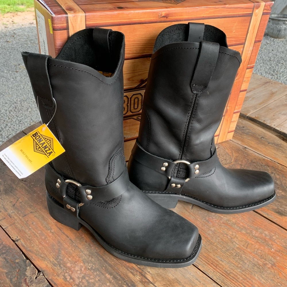 Men’s BA120 Black Harness Bonanza Boots